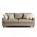 Sofa with removable cushions in light beige fabric suitable for living room