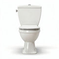 One-piece floor-mounted toilet with dual flush mechanism and white finish